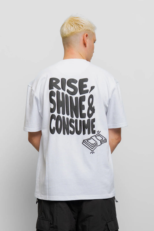 Rise, Shine & Consume T-Shirt - White