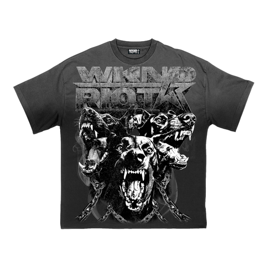 Wknd Riot Doberman Black Sunfade Tee