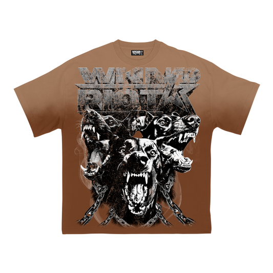 Wknd Riot Doberman Brown Sunfade Tee