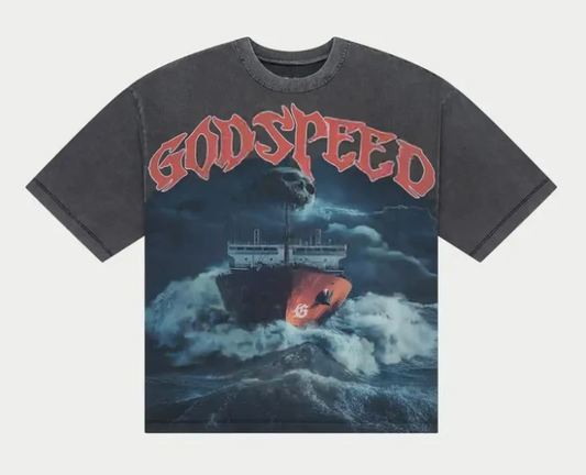 Godspeed Sea Sick Tee Grey Wash