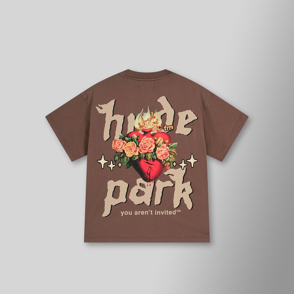 You Aren't Invited Sacred Heart Tee - Brown