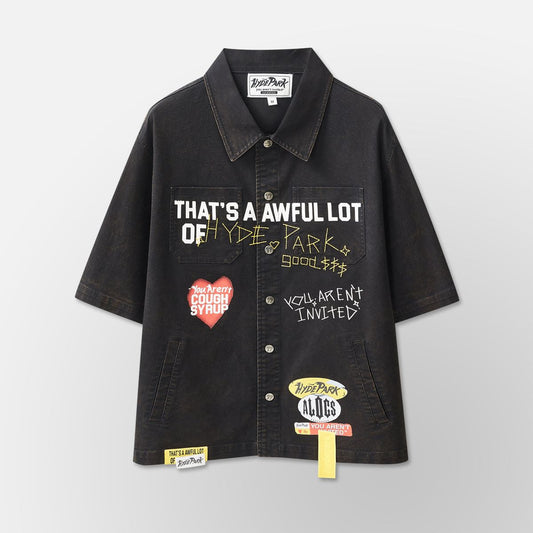 You Aren't Invited Mecanic Work Wear Shirt ALOCS x HP- Black