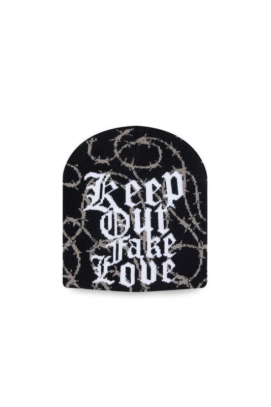 Keep Out Fake Love Chain Beanie