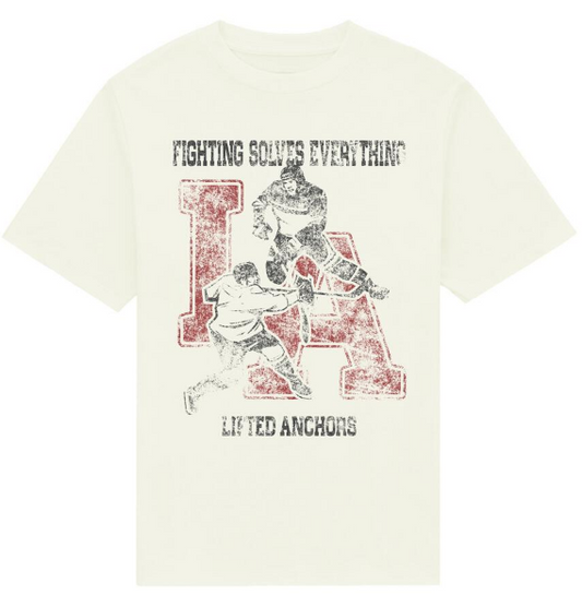 Lifted Anchors "Fighting" Off White Tee