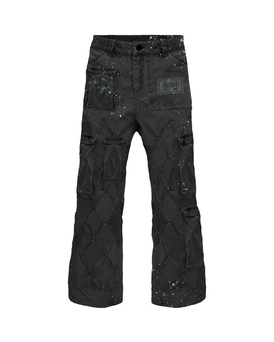 Lifted Anchors Pinched Stacked Flare Dark Black Wash