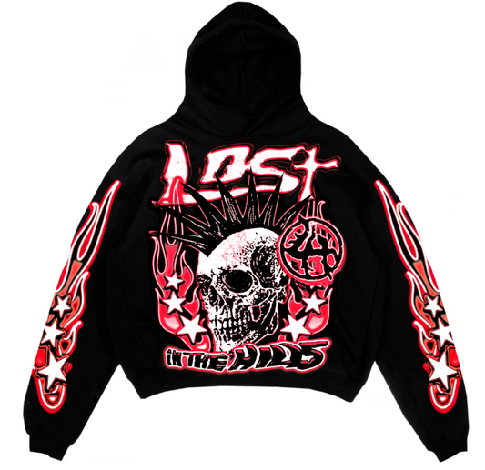 Lost Hills Raging Skull Hoodie