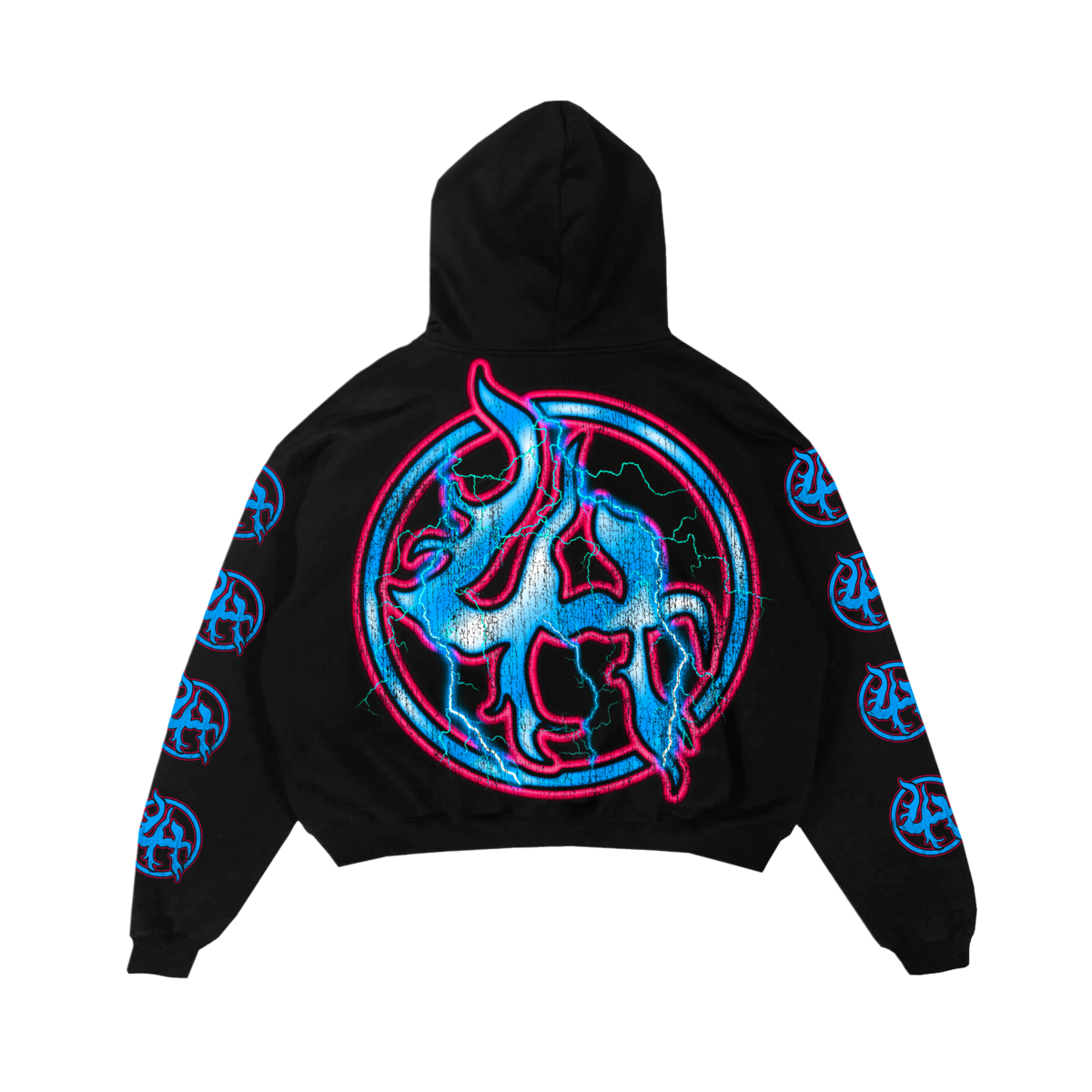 Lost Hills Lightning Skull Hoodie