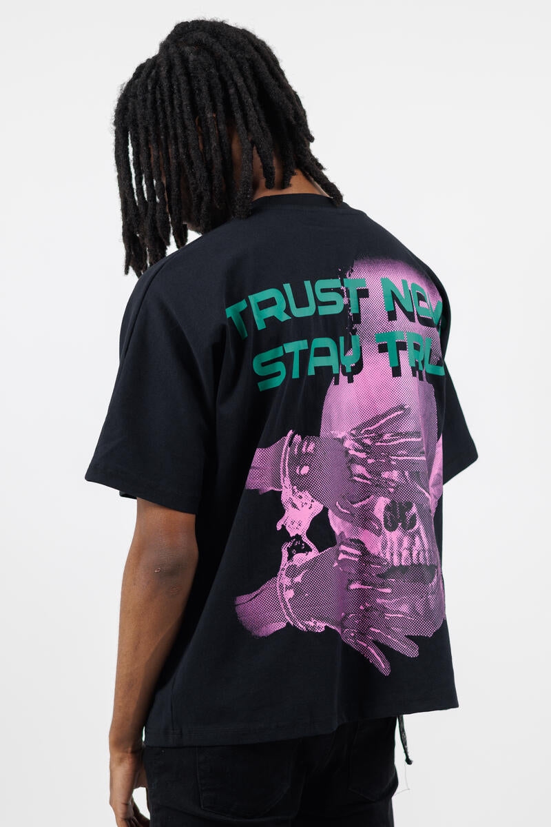 Maximo Trust None Stay True Skull Tee Black