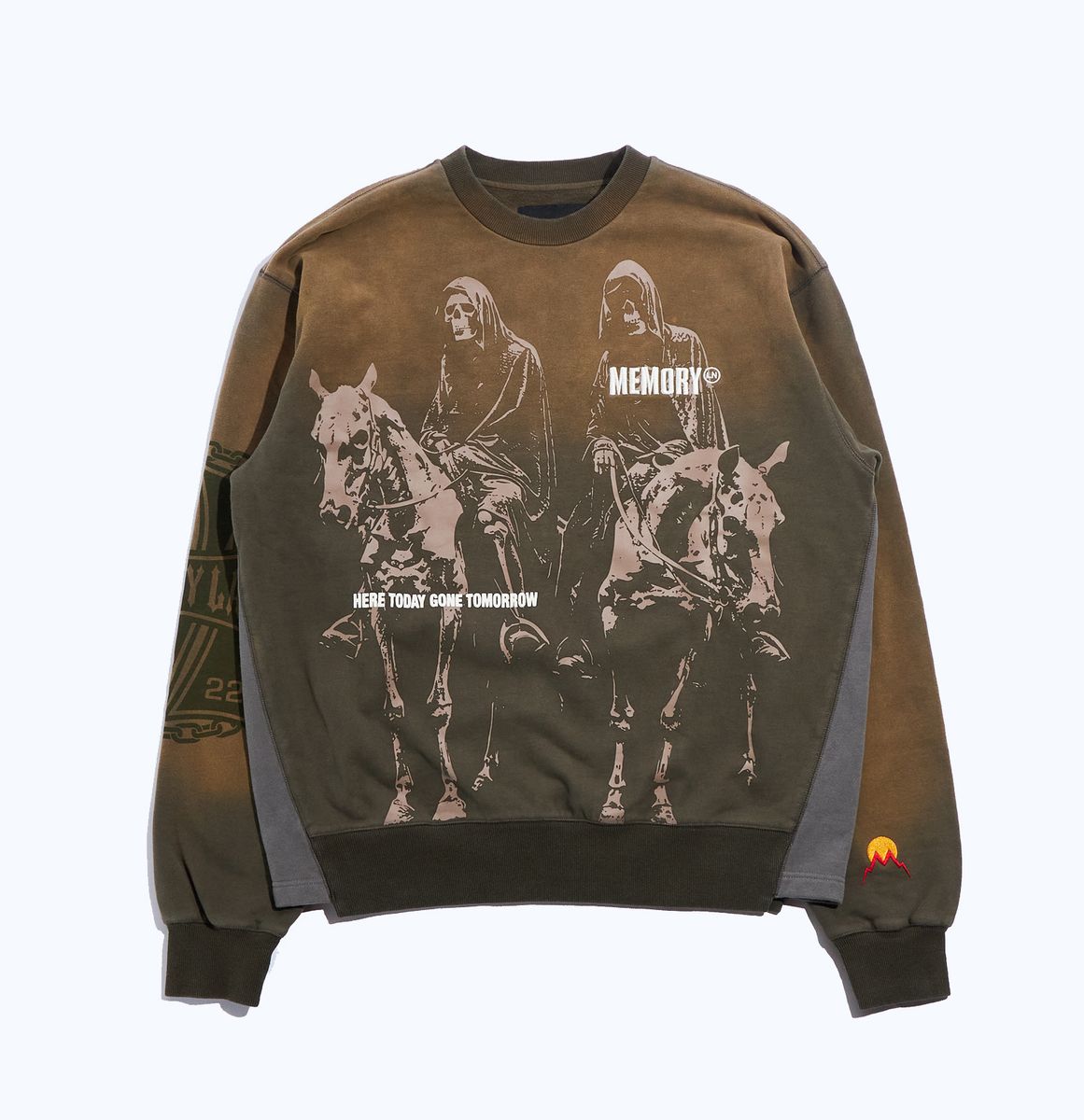 Memory Lane Reapers Flare Crewneck Olive