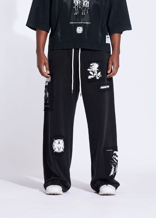 Memory Lane Patch Flyer Sweats Black
