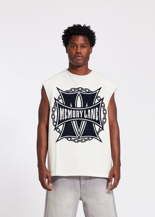 Memory Lane M Shield Sleeveless Crop Tee