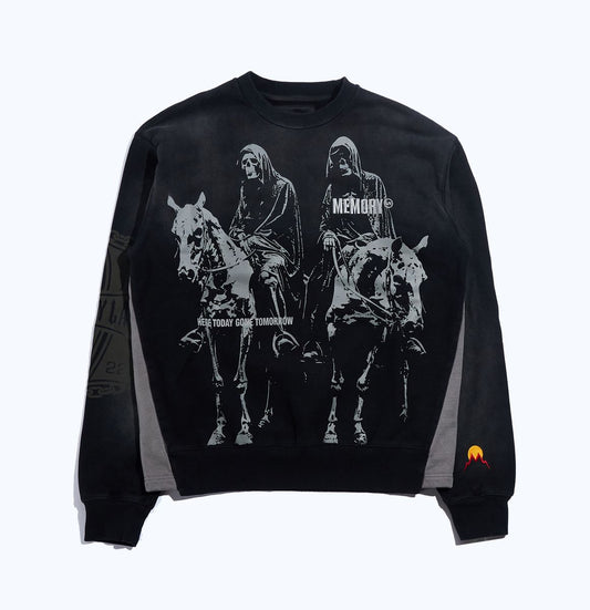 Memory Lane Reapers Flare Crewneck Vintage Black
