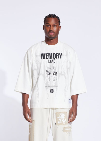 Memory Lane Storm Riders Oversized Tee Cream