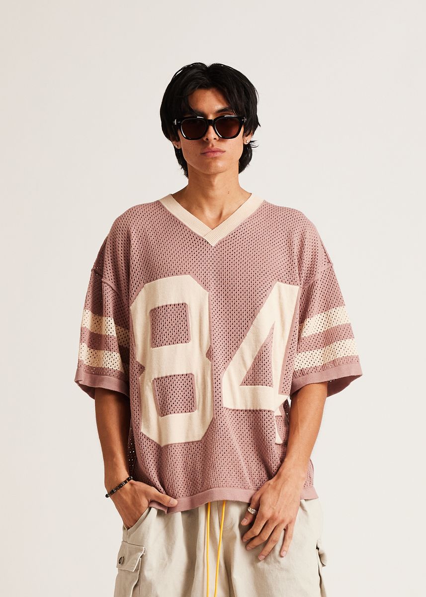 Diet Starts Monday Knitted Mesh Jersey Mauve
