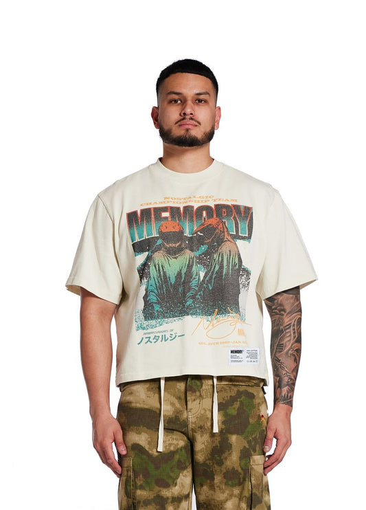 Memory Lane Nostalgic Champs Crop Tee Off White