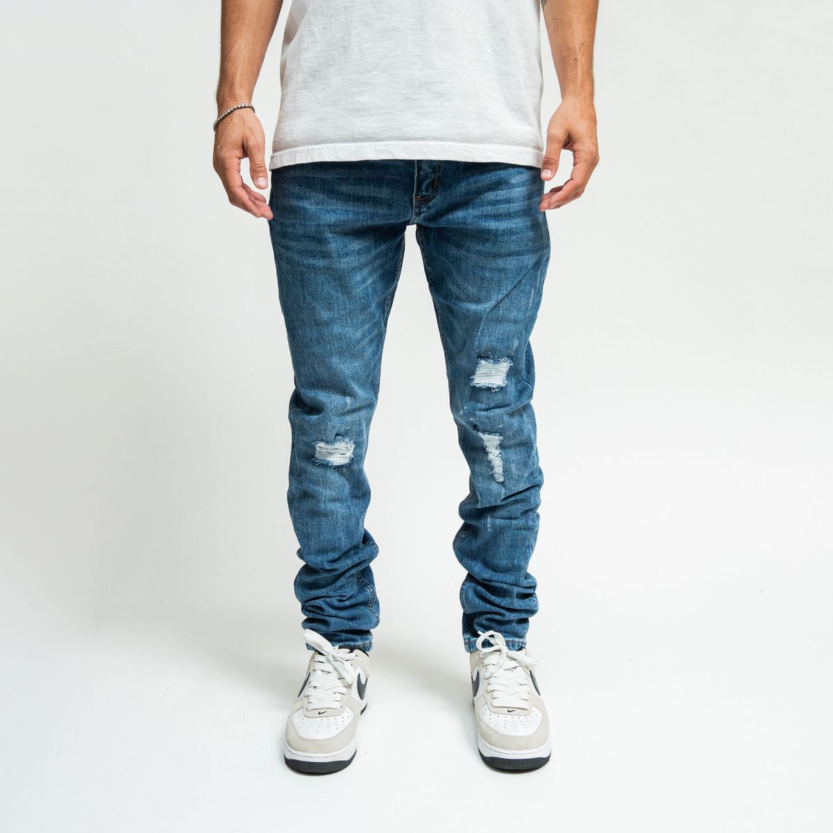 Pali Denim Blue Distressed Denim (nz06)