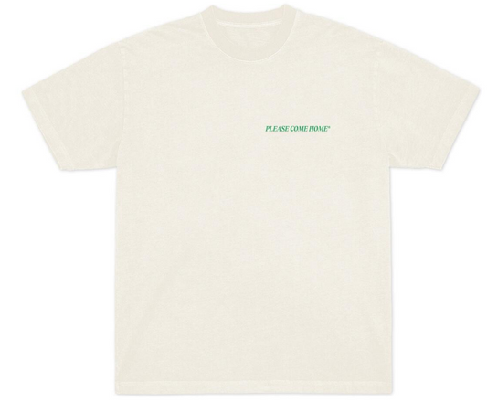 Please Come Home Gone Tee Off White / Pine