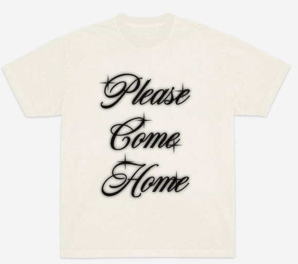 Please Come Home Script Bling Tee
