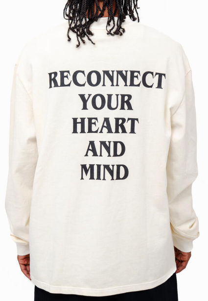 Please Come Home Reconnect Long Sleeve Tee Off White