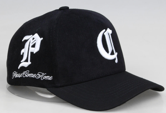 Please Come Home Old English Hat Black