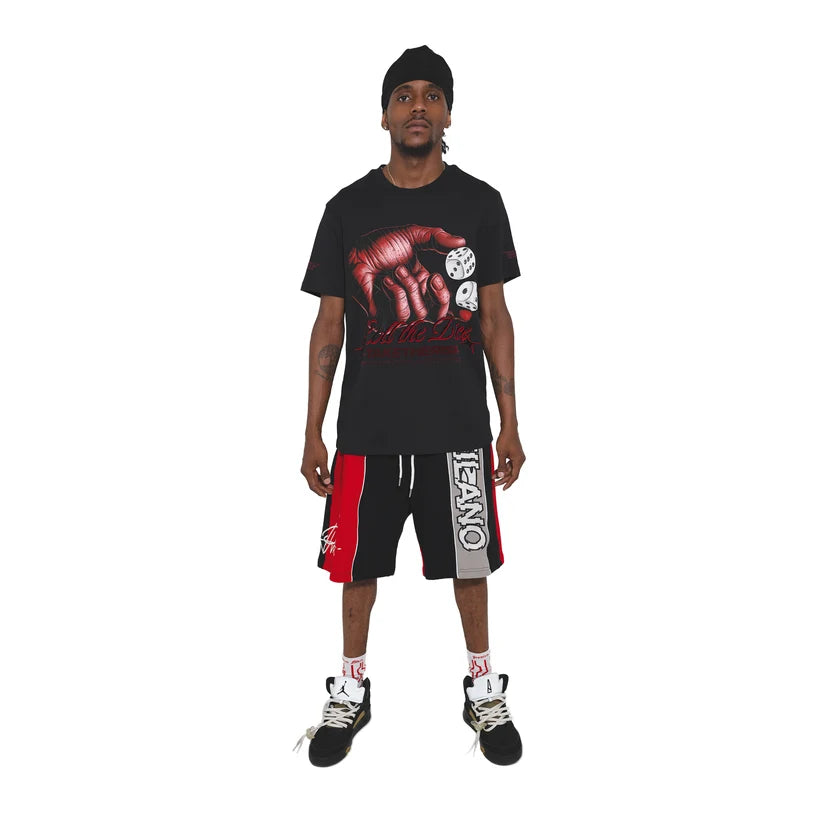 Premium Milano Mens Roll The Dice Crew Neck T-Shirt CT261-113 Black