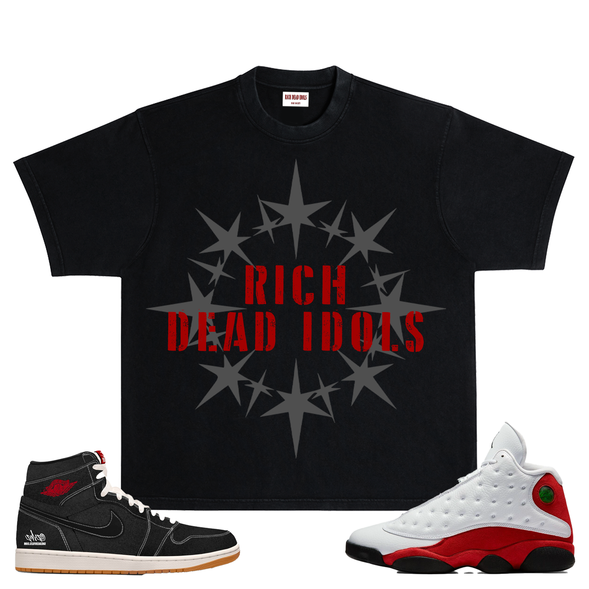 Rich Dead Idols Turn Pain Into Profit Tee Black