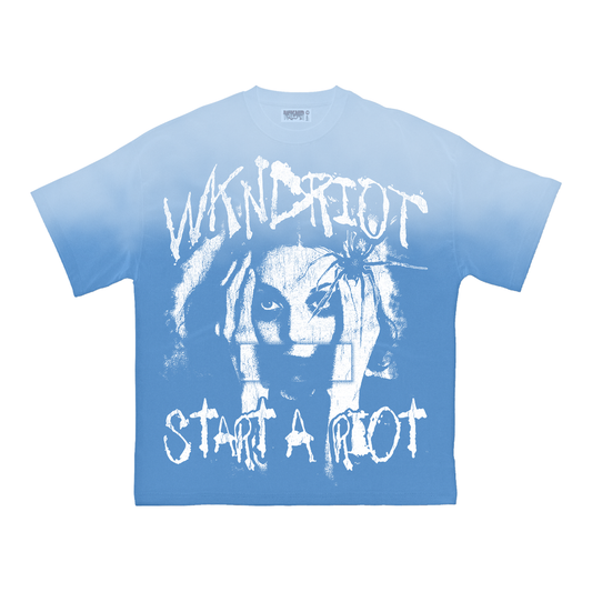 Wknd Riot Thief Of Dreams Sunfade Blue Tee