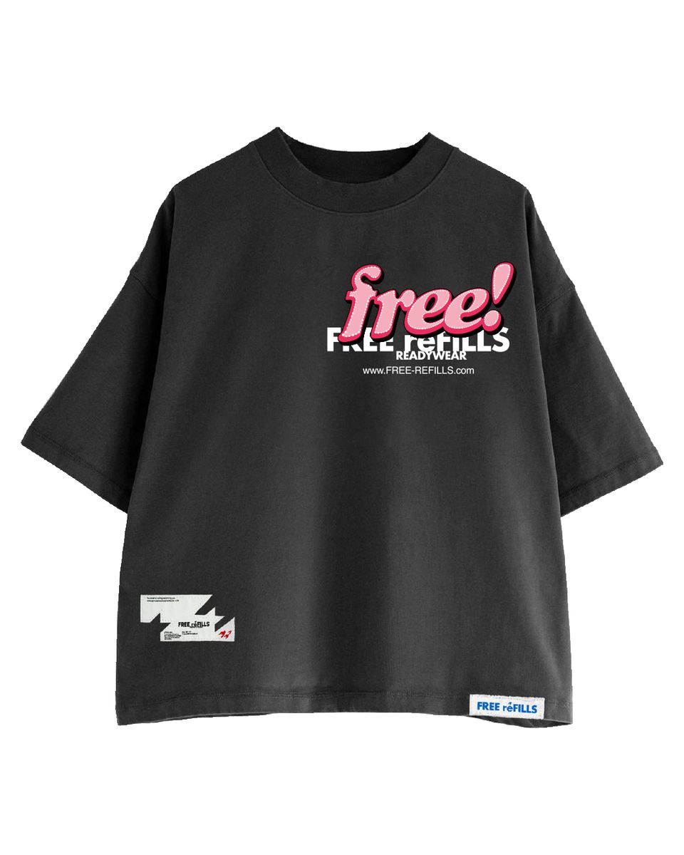 Free Refills Tabloid Tee Black