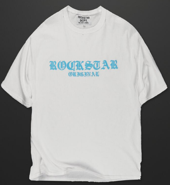 Rockstar Veeze White Graphic Tee