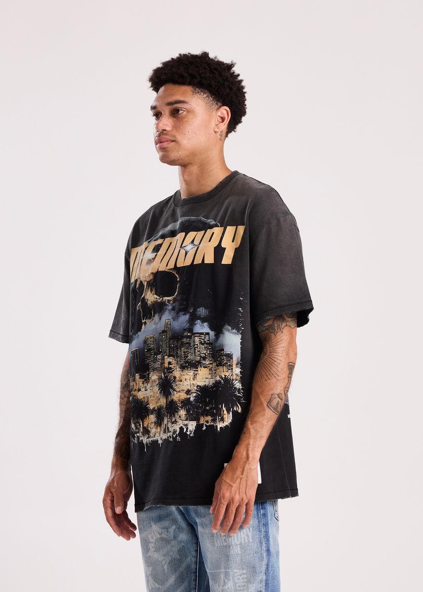 Memory Lane Downtown Reaper Tee Black (ML-SP2-26-049)