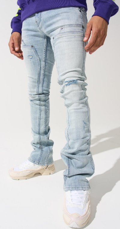 Serenede "Sky'' Stacked Jeans