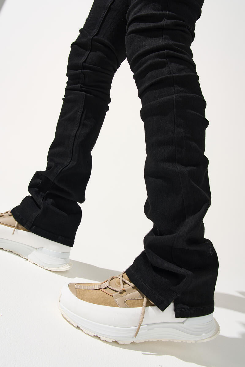 Serenede Noir 7 Stack Jeans