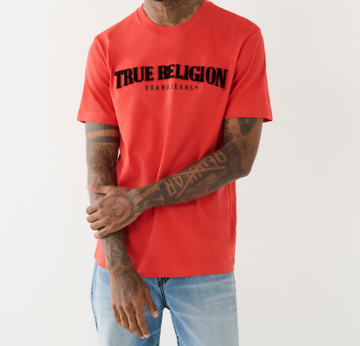 True Religion Pile Arch Logo Tee Red