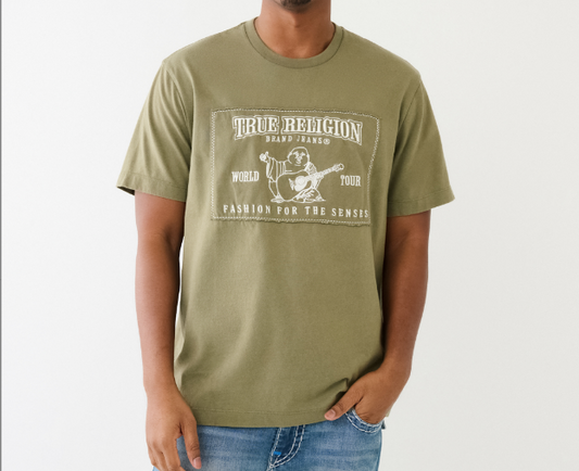 True Religion Vintage World Tour Applique Tee