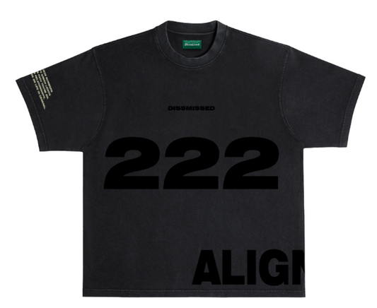 Dissmissed Twevle33 Alignment 222 Tee Vintage Black