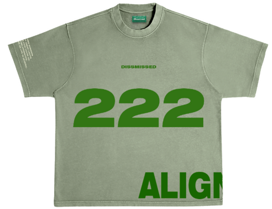 Dissmissed Twevle33 Alignment 222 Tee Oil Green