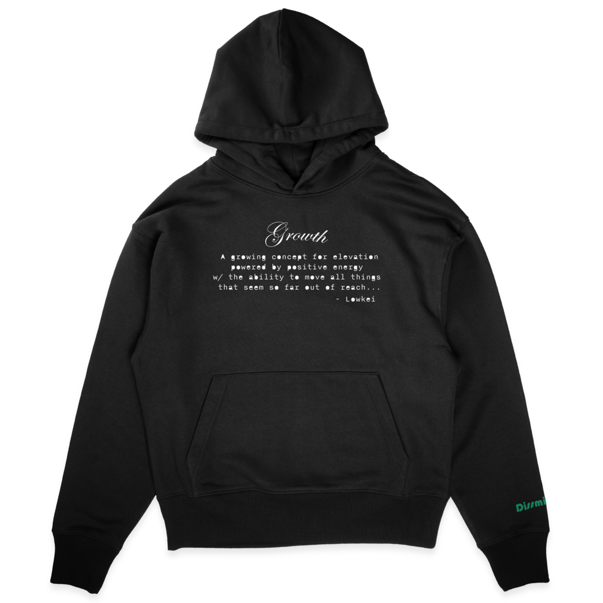 Dissmissed Growth Oversized Hoodie Black