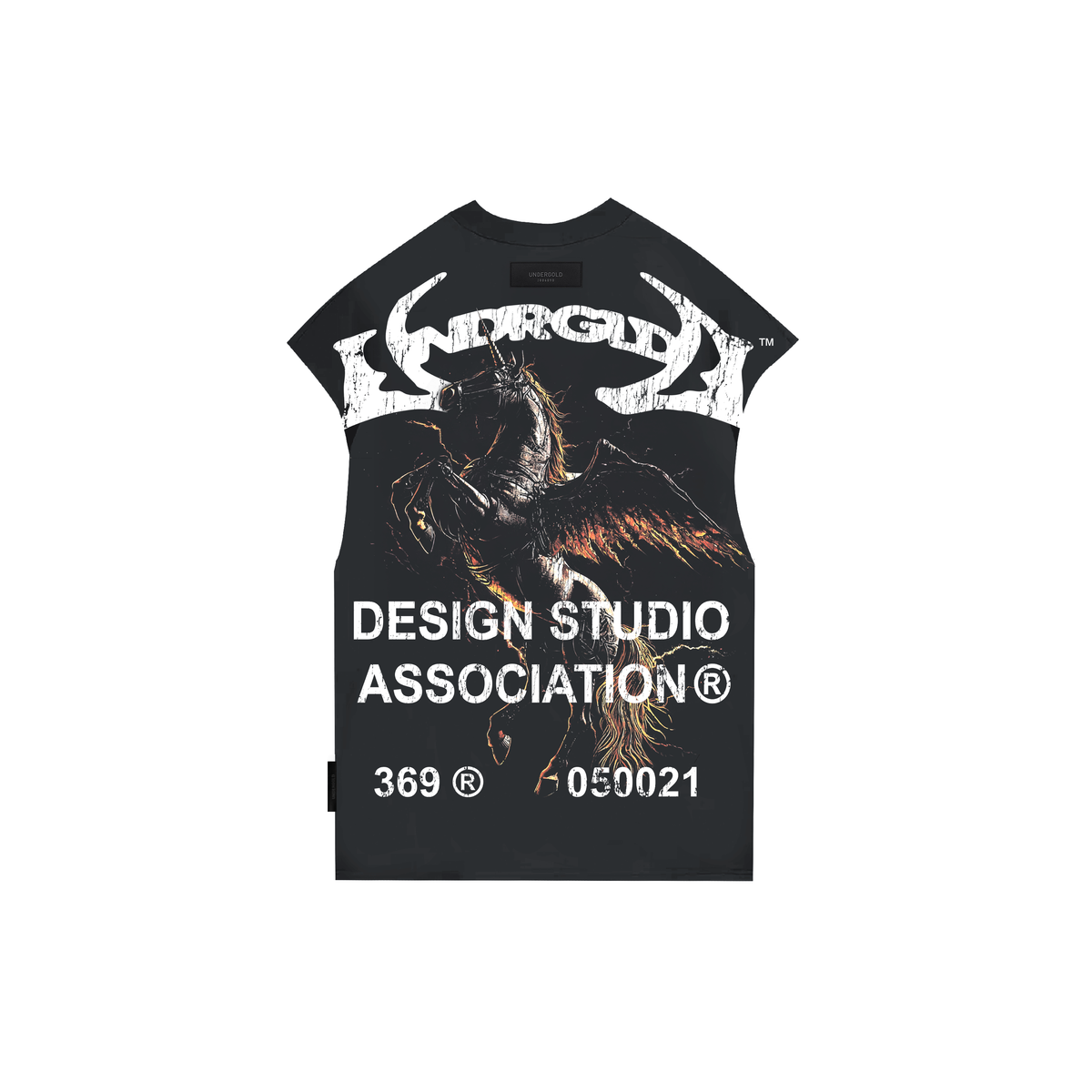 Undergold Thunder Rider Pegasus Sleeveless Tee (Vintage Black)