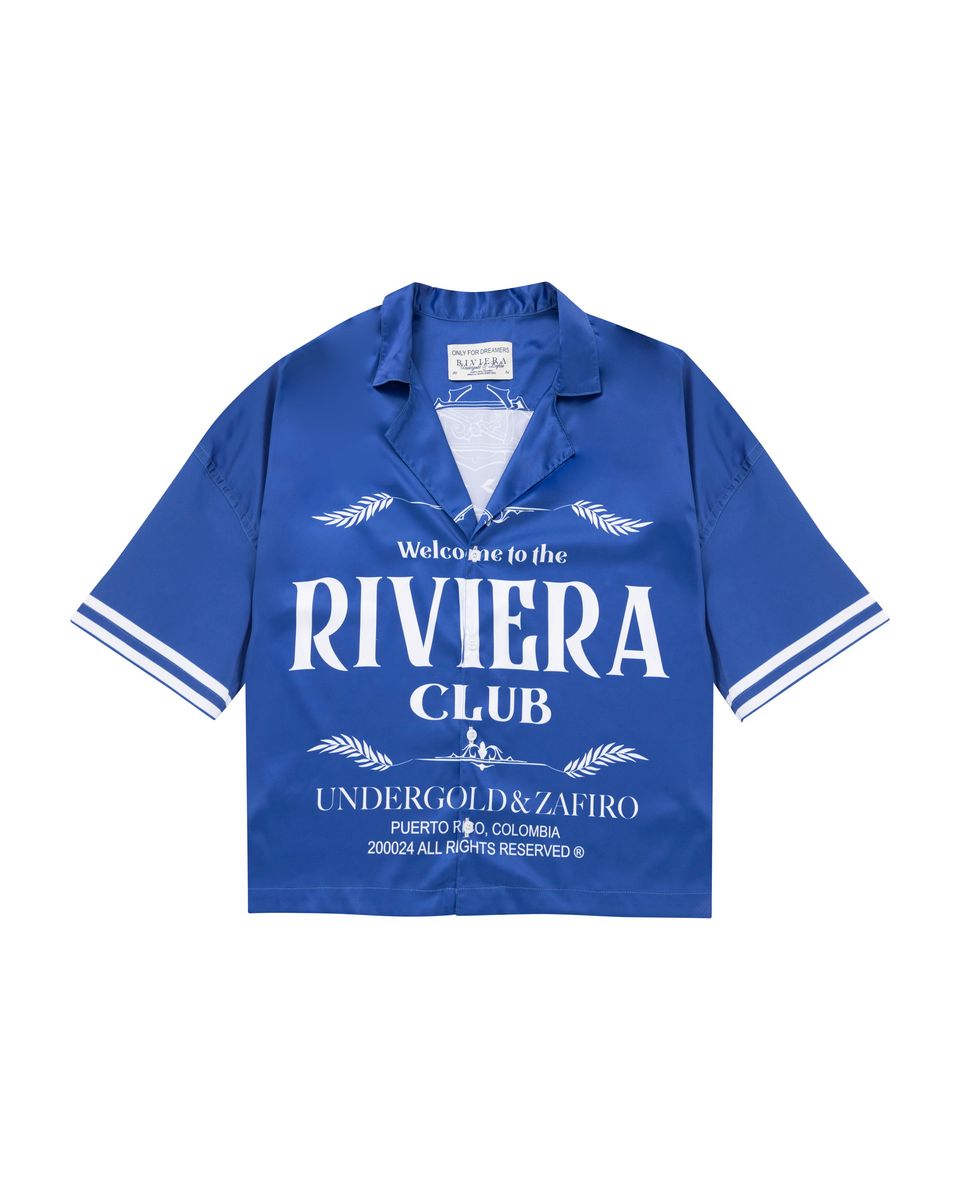 Undergold Riviera Club Short Sleeve Shirt Blue