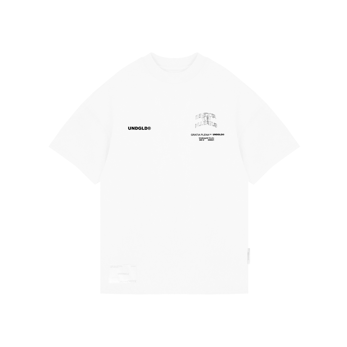 Undergold Gratia Plena Benedicta Tee White