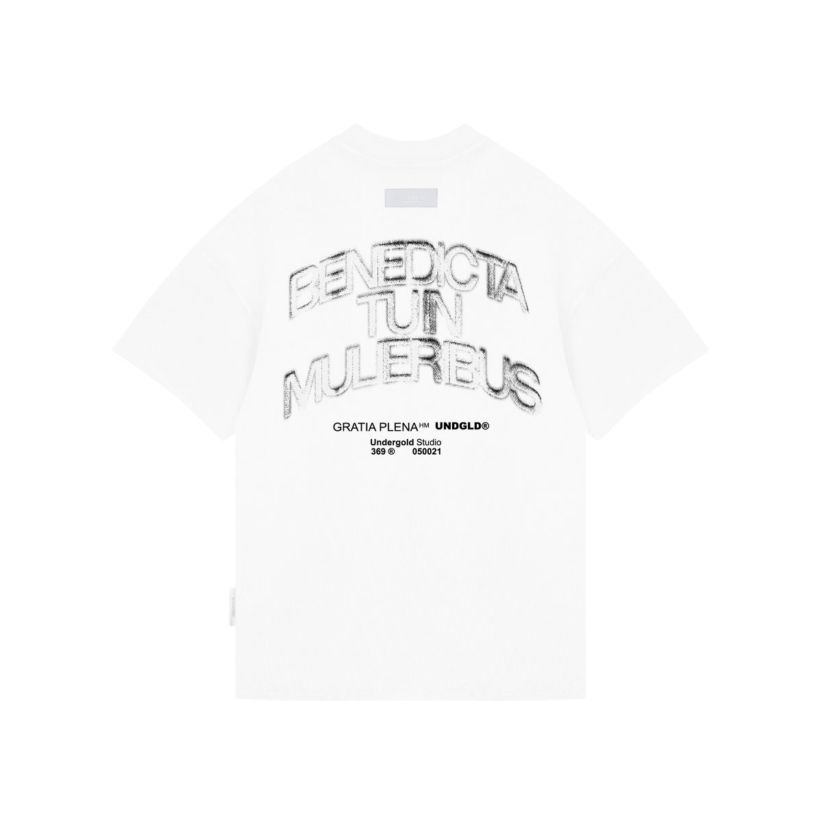 Undergold Gratia Plena Benedicta Tee White