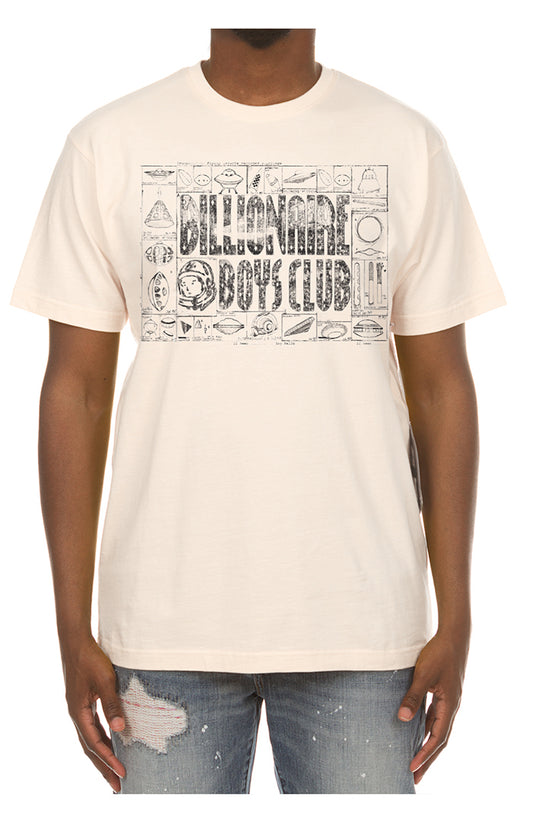 Billionaire Boys Club Schematic SS Tee Gardenia