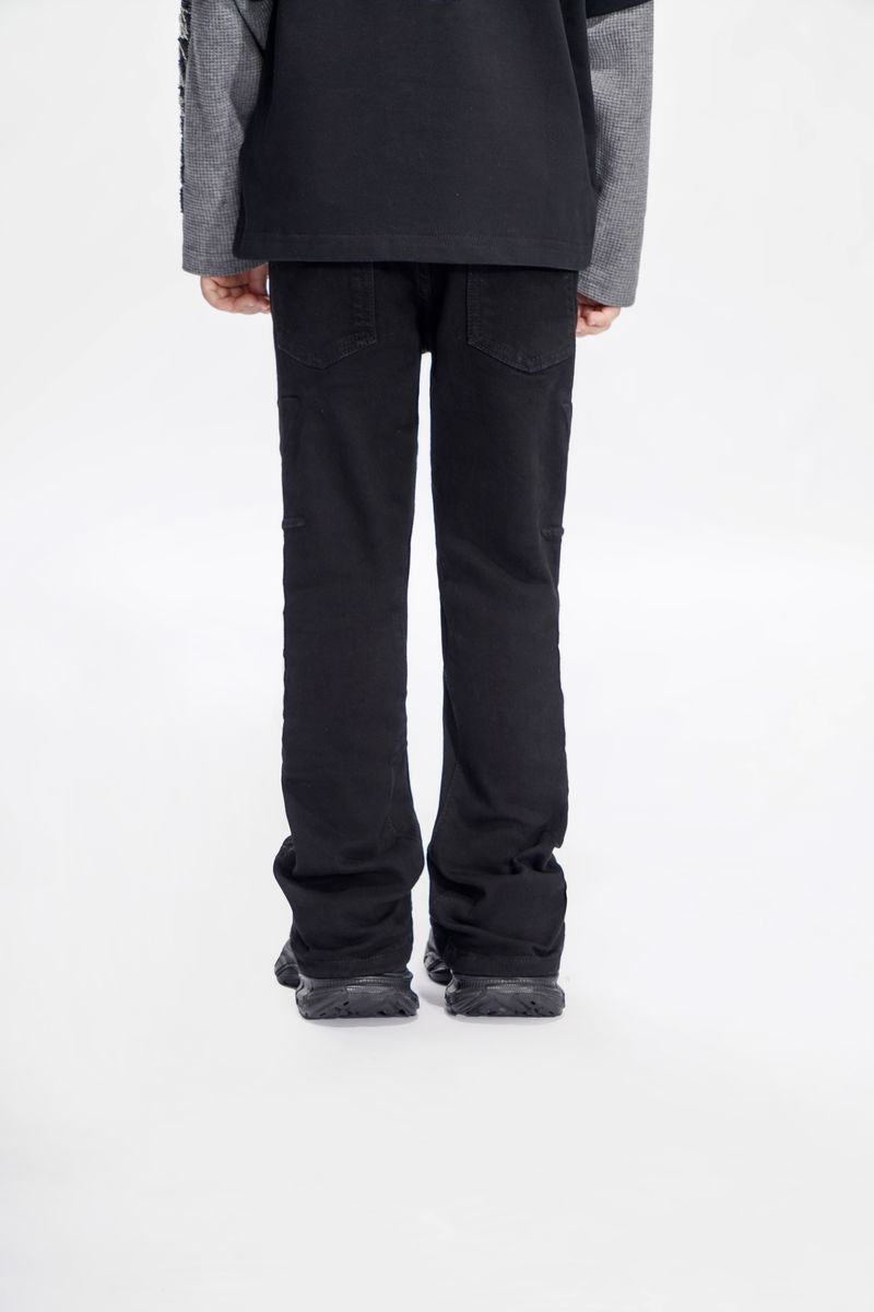 Valabasas Kids Lore Jet Black Stacked Jeans