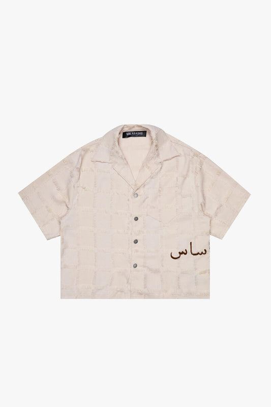 Valabasas Checkmate Apricot Cropped Button Down