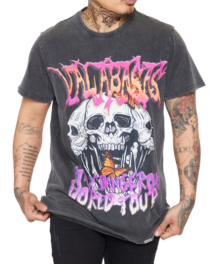 Valabasas Stay Dangerous Vintage Black Tee