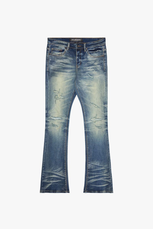 Valabasas Driftwood Blue Wash Stacked Jean