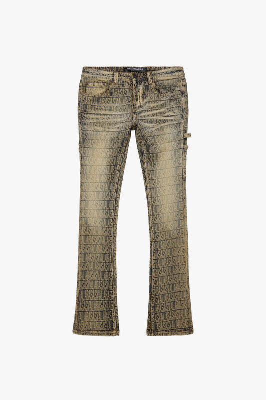 Valabasas Imprint Vintage Wash Stacked Flare Jean