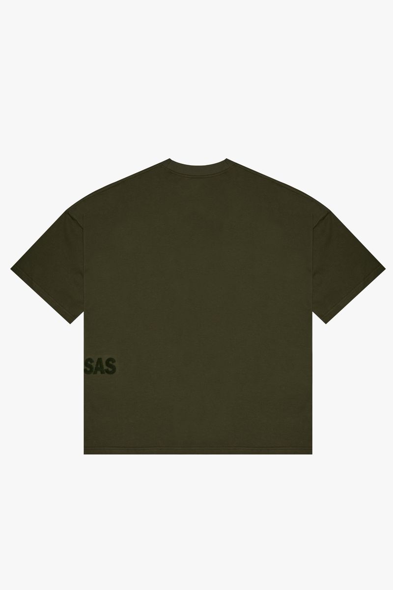Valabasas Basic Vintage Green Oversized Tee