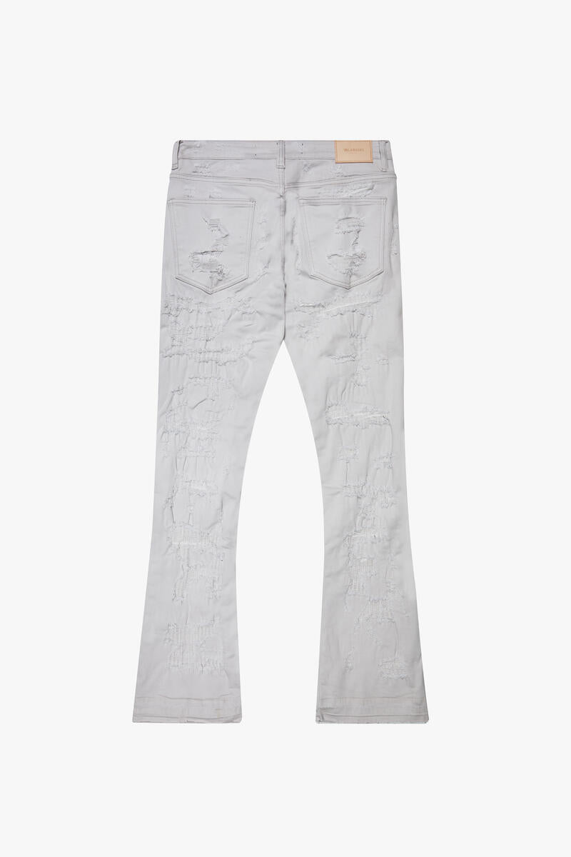 Valabasas Chase Cream Stacked Flare Jean
