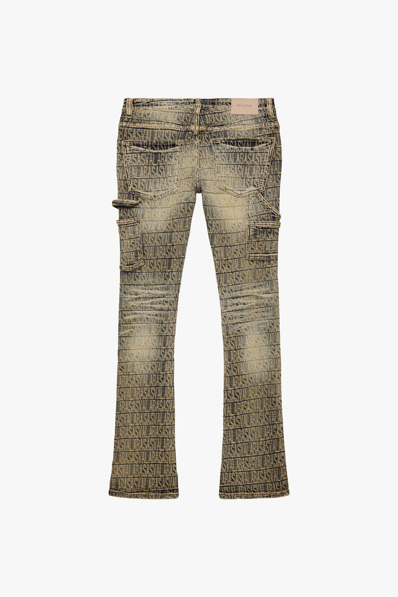 Valabasas Imprint Vintage Wash Stacked Flare Jean